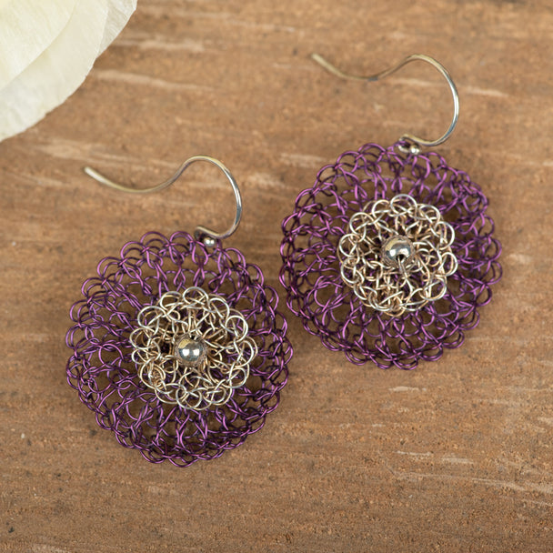 Medium Be Colorful Earring: Purple, Lisa Cottone, Plum Bottom Gallery