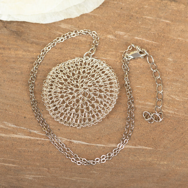 Argentium Large Necklace, Lisa Cottone, Plum Bottom Gallery