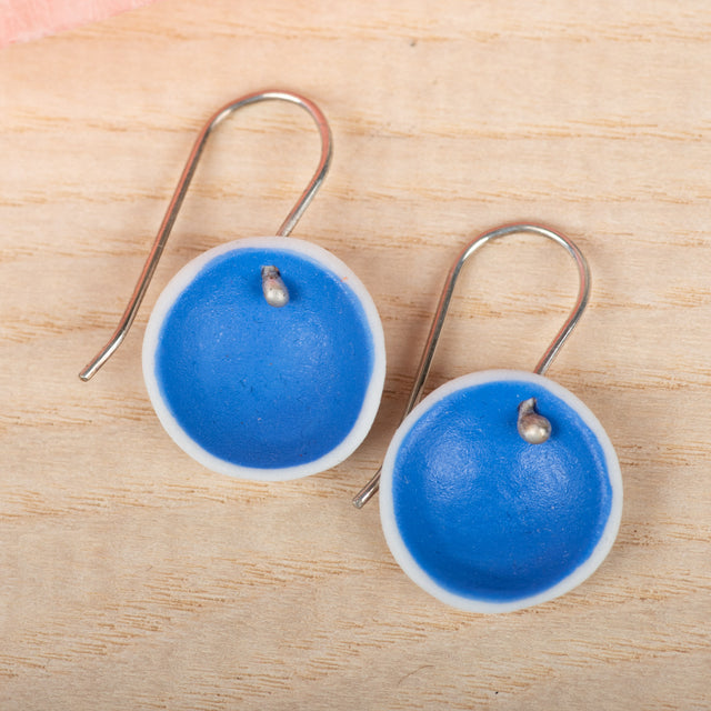Single Pod Cobalt Earrings