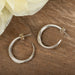 Small Twist Hoops, Liz Oppenheim, sterling silver, Plum Bottom Gallery