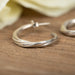 Small Twist Hoops, Liz Oppenheim, sterling silver, Plum Bottom Gallery