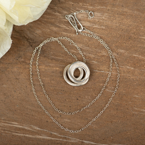 Swirl Pendant, Liz Oppenheim, sterling silver, Plum Bottom Gallery