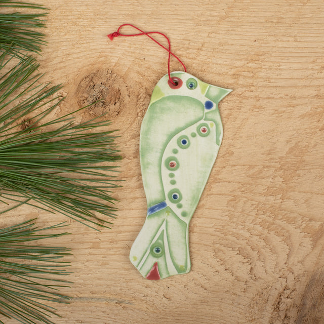 Green Bird Ornament