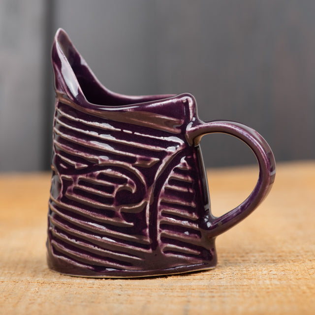 Purple Flourish Stripe Mini Pitcher