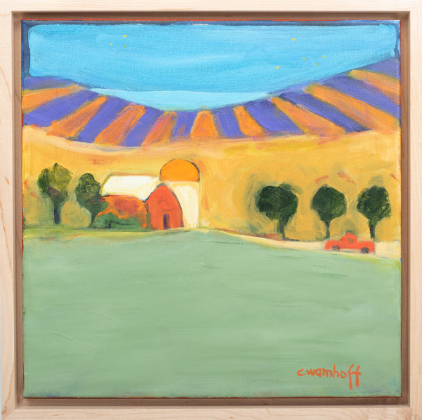 Lake Effect, 13 x 13, Clarey Wamhoff, Wall Art, Acrylic, Framed