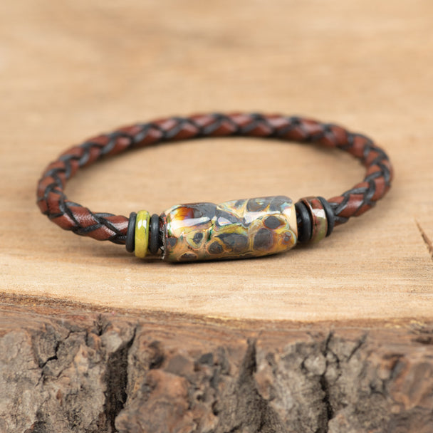 Lichen Leather Bracelet
