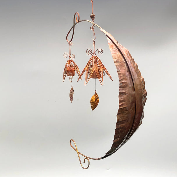 Luna Varigated Leaf Wind Chime