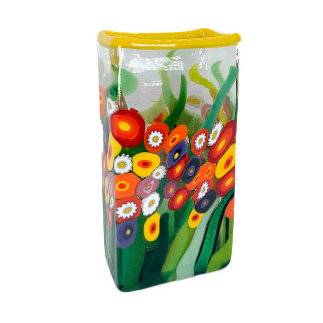 Clear Sky Wildflower Rectangle Vase