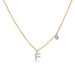 Initial Necklace F Yellow Gold