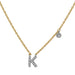 Initial Necklace K Yellow Gold