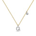 Initial Necklace Q Yellow Gold