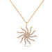 Wavy Sun Diamond Necklace
