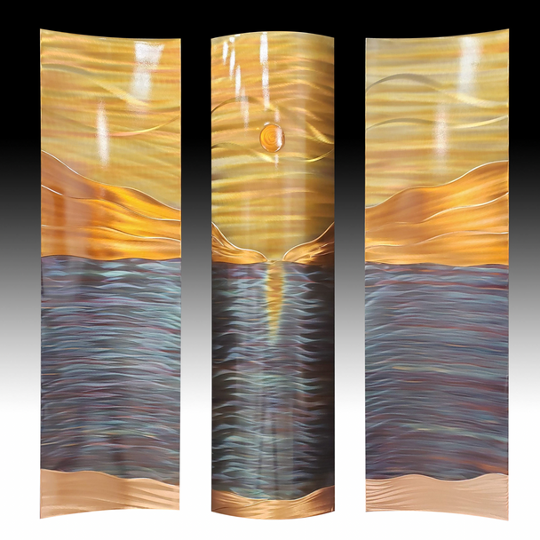 Ocean Horizon II Triptych 47X50