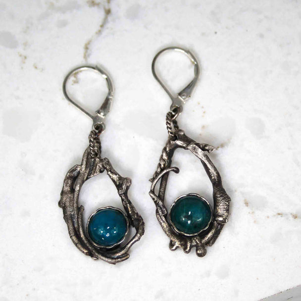 Chrysocolla Teardrop Earrings