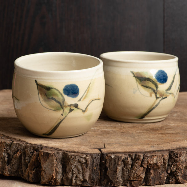 Cream Cup With Blueberries