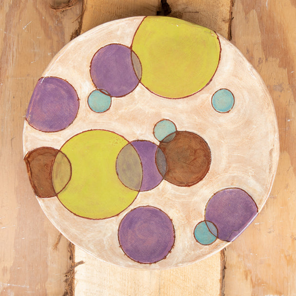 Plate With Circle Design, Rich Agness, Stoneware, Plum Bottom Gallery