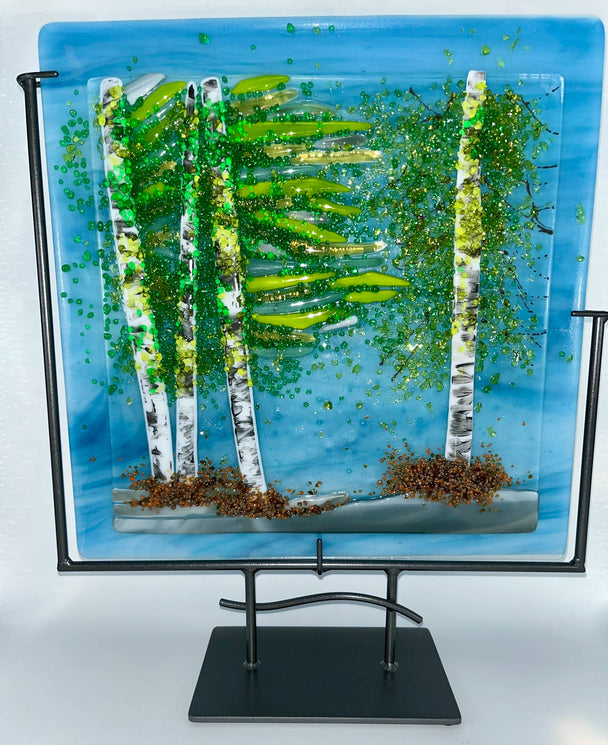 Framed Birch Forest