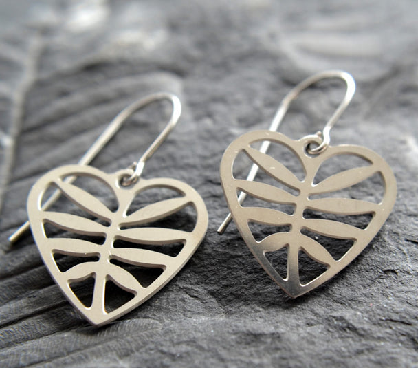 Leafy Heart Earrings
