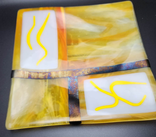 "Zen": Fused Glass Plate