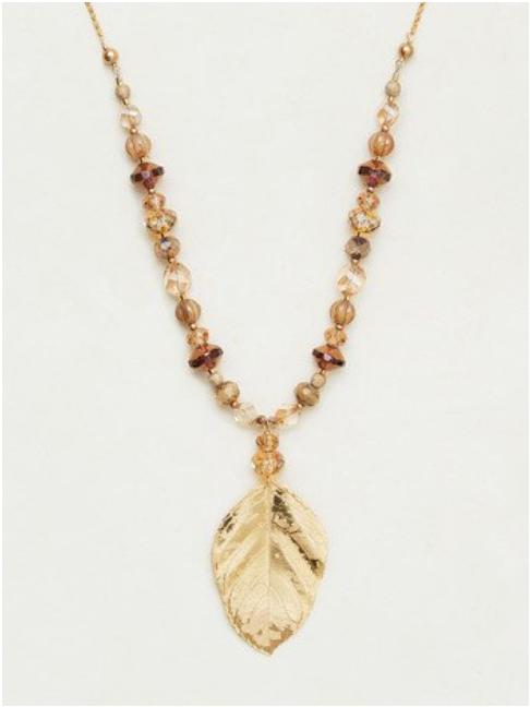 Elm Beaded Necklace Gold