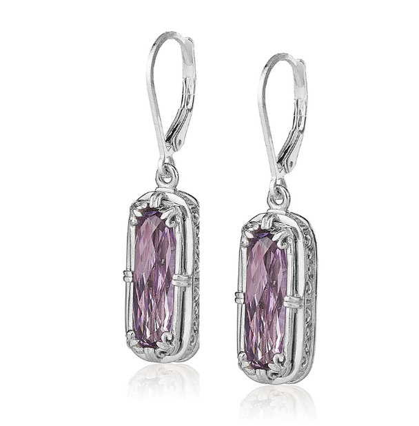 Lavender Amethyst Earrings