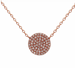 Diamond Circle Necklace Rose Gold