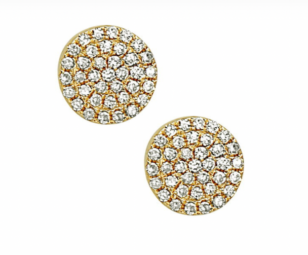 Diamond Circle Post Earrings