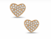 Diamond Heart Earrings Yellow Gold
