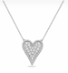 Diamond Heart Necklace White Gold