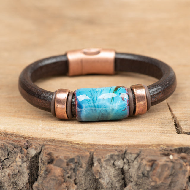 Turquoise Skies Leather Bracelet