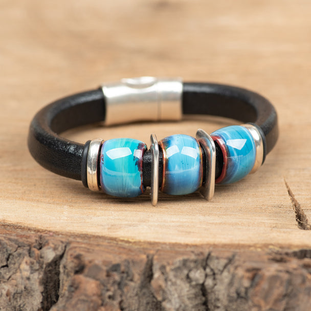 Turquoise Trail Leather Bracelet