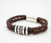 Black Outrigger Leather Bracelet