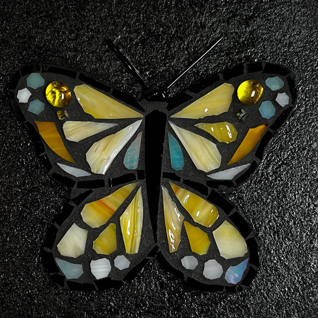 Yellow Butterfly Wall Mosaic