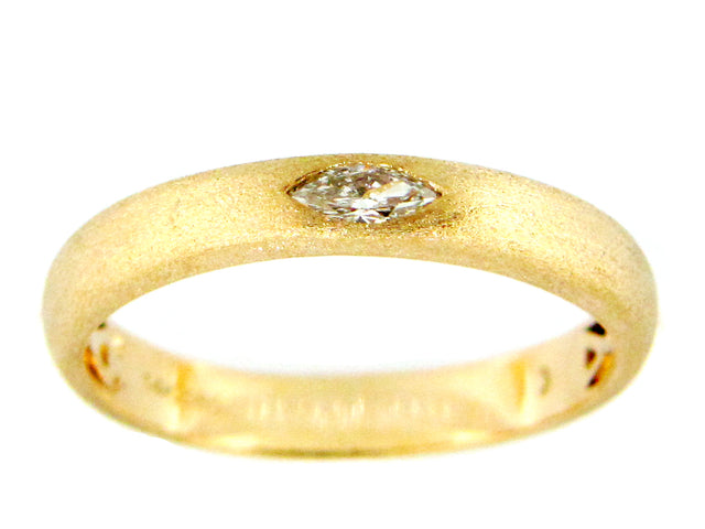 Diamond Marquis Burnish Set Ring