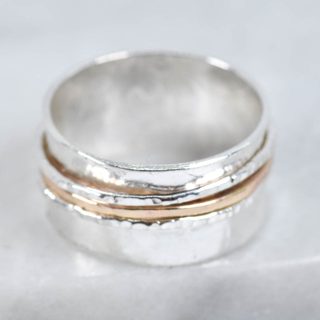 Hammered Spinner Ring