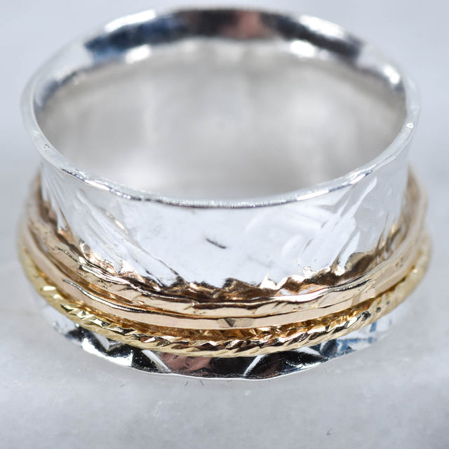 Hammered Spinner Ring