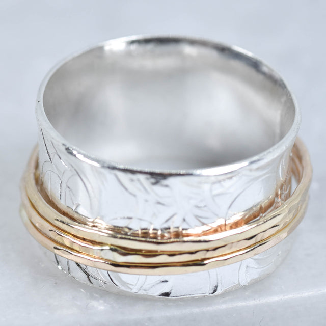 Hammered Spinner Ring