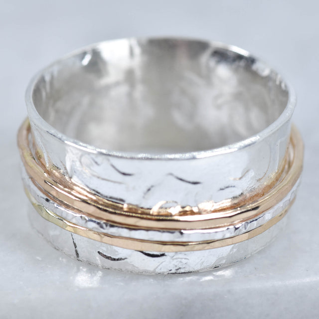 Hammered Spinner Ring