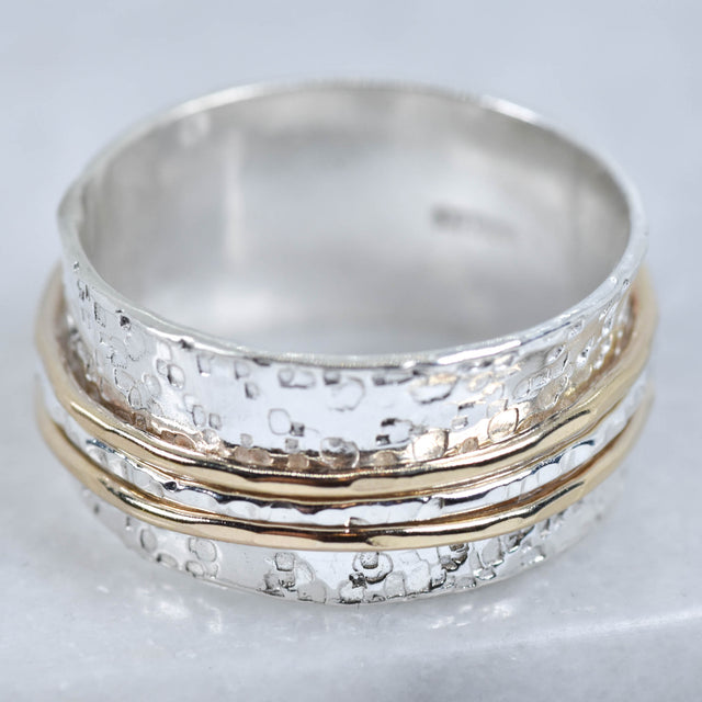 Hammered Spinner Ring