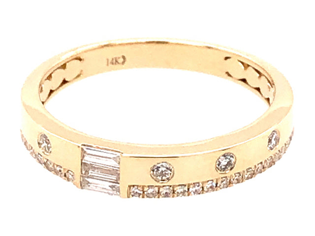 Diamond Baguette and Round Ring