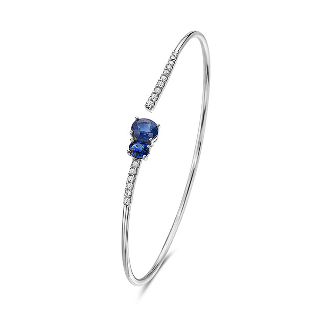 Diamond and Sapphire Bangle