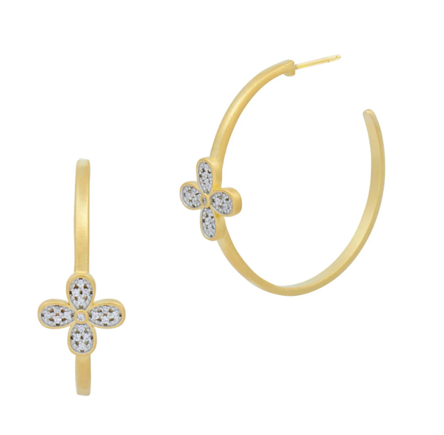 Blossoming Brilliance Hoop Earrings