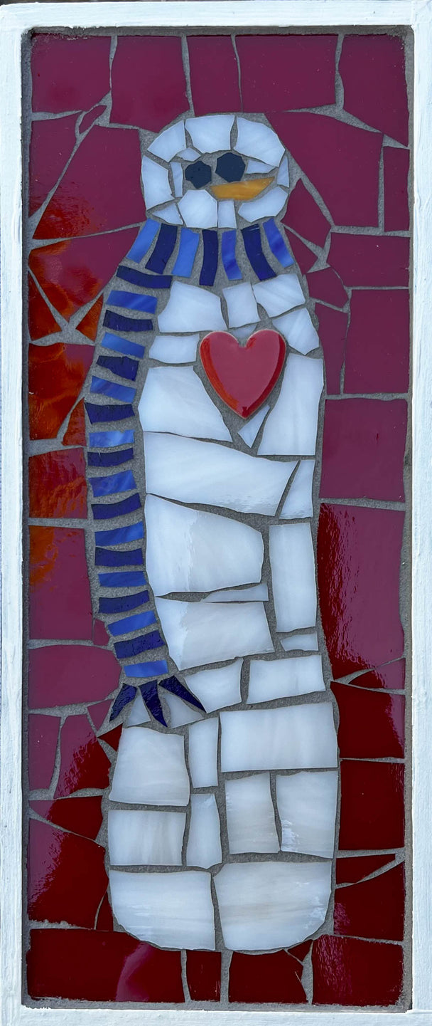 Blue Scarf Snowman Wall Hanging