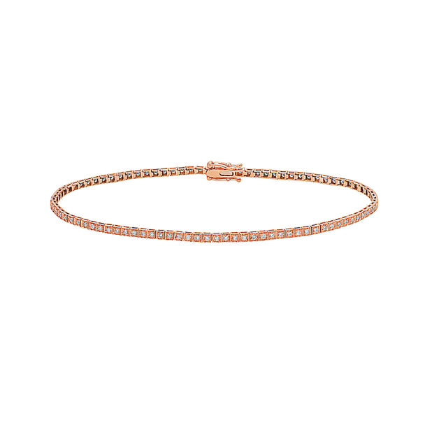 Rose Gold Diamond Tennis Bracelet