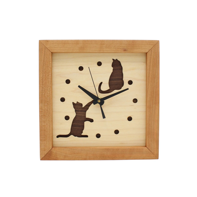 Cats At Play Box Clock