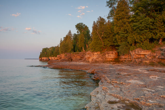 Cave Point First Light