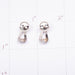 Folded Button Earrings
