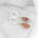 Peach Moonstone Marquis Earrings