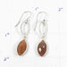 Peach Moonstone Marquis Earrings