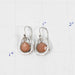 Peach Moonstone Pear Earrings